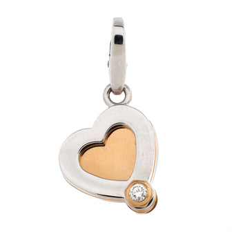 Cartier Clover Charm Pendant & Charms 18K White and Rose Gold with Diamond