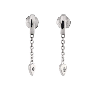 Cartier Mon Amour Heart Drop Earrings 18K White Gold with Diamonds