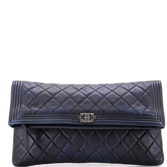 Chanel Boy Beauty CC Clutch Quilted Lambskin