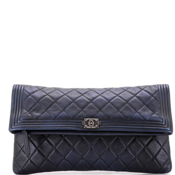 Chanel Boy Beauty CC Clutch Quilted Lambskin