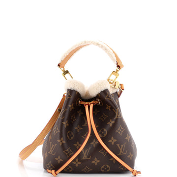 Louis Vuitton NeoNoe Handbag Monogram Canvas with Shearling BB