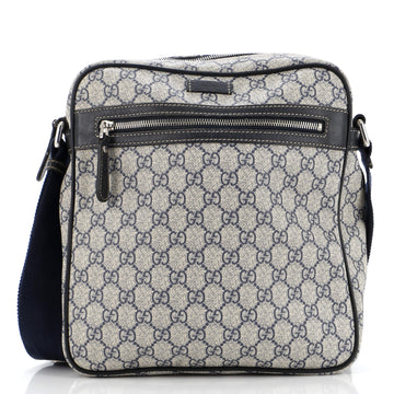 Gucci Front Zip Messenger GG Coated Canvas Medium