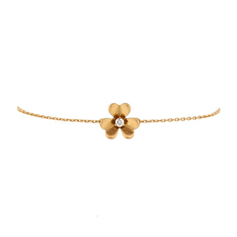 Van Cleef & Arpels Frivole Bracelet 18K Yellow Gold with Diamond Mini