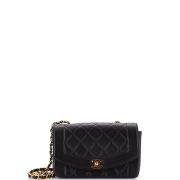 Chanel Vintage Diana Flap Bag Quilted Lambskin Small