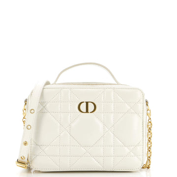 Christian Dior Caro Box Bag with Chain Macrocannage Quilt Calfskin