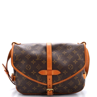 Louis Vuitton Saumur Handbag Monogram Canvas 30