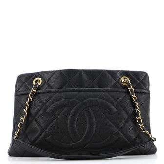 Chanel Timeless CC Shopping Tote Quilted Caviar Medium