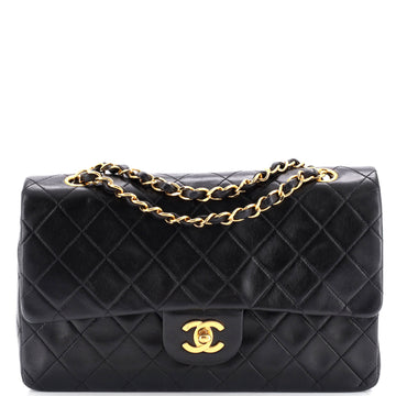 Chanel Vintage Classic Double Flap Bag Quilted Lambskin Medium
