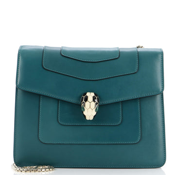 Bvlgari Serpenti Forever Square Shoulder Bag Leather Medium
