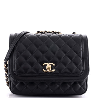 Chanel Lovely Day Square Flap Bag Quilted Lambskin Medium