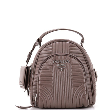 Prada Front Pocket Backpack Diagramme Quilted Leather Small