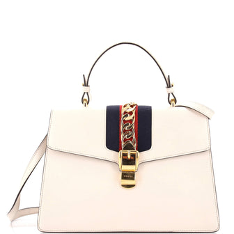 Gucci Sylvie Top Handle Bag Leather Medium