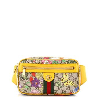 Gucci Ophidia Belt Bag Flora GG Coated Canvas Medium