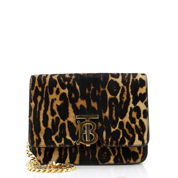 Burberry TB Flap Chain Bag Printed Calf Hair Small