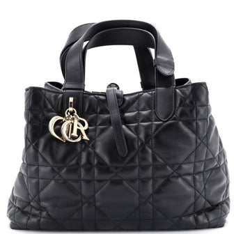 Christian Dior Toujours Tote Bag Macrocannage Quilt Calfskin Medium