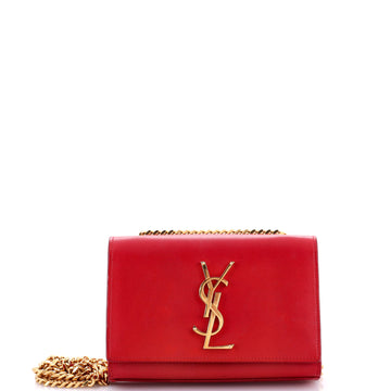 Saint Laurent Classic Monogram Crossbody Bag Grainy Leather Small