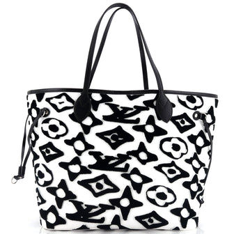 Louis Vuitton Neverfull NM Tote Limited Edition Urs Fischer Tufted Monogram Canvas MM