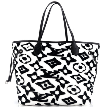 Louis Vuitton Neverfull NM Tote Limited Edition Urs Fischer Tufted Monogram Canvas MM