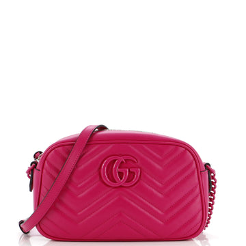 Gucci GG Marmont Monochrome Shoulder Bag Matelasse Leather Small
