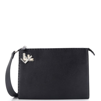 Fendi FF Turnlock Crossbody Selleria Leather Medium