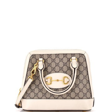 Gucci Horsebit 1955 Top Handle Bag GG Coated Canvas Small