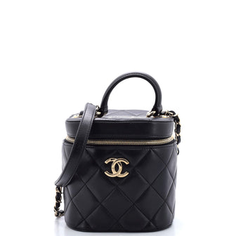 Chanel Trendy CC Top Handle Vanity Case Quilted Lambskin Small