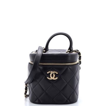 Chanel Trendy CC Top Handle Vanity Case Quilted Lambskin Small