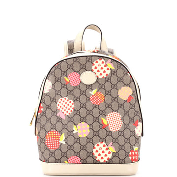 Gucci Interlocking G Patch Backpack Printed Mini GG Coated Canvas Small