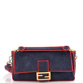 Fendi Baguette NM Bag Denim Large