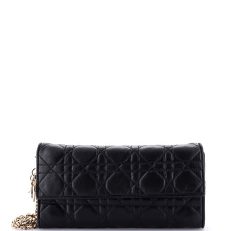 Christian Dior Lady Dior Croisiere Chain Wallet Cannage Quilt Lambskin