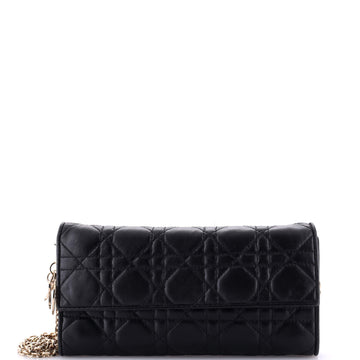 Christian Dior Lady Dior Croisiere Chain Wallet Cannage Quilt Lambskin