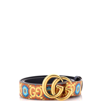 Gucci Aria 100th Anniversary GG Marmont Belt Kaleidoscope Print GG Coated Canvas Medium