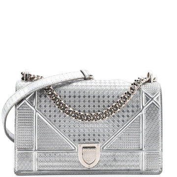 Christian Dior Diorama Flap Bag Cannage Embossed Calfskin Medium