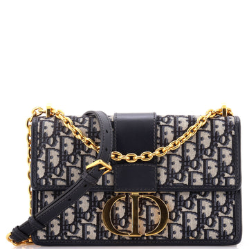 Christian Dior 30 Montaigne Chain Flap Bag Oblique Canvas