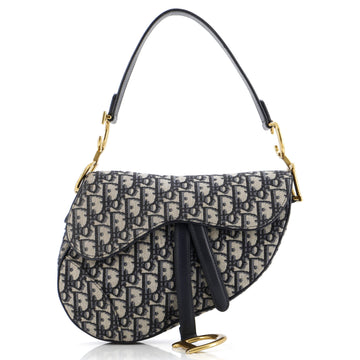 Christian Dior Saddle Handbag Oblique Canvas Medium