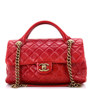 Chanel Castle Rock Flap Bag Quilted Glazed Calfskin Medium