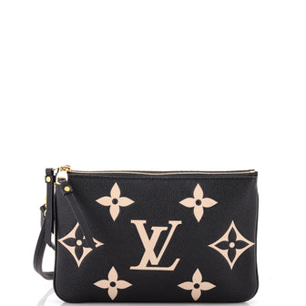 Louis Vuitton Double Zip Pochette Bicolor Monogram Empreinte Giant