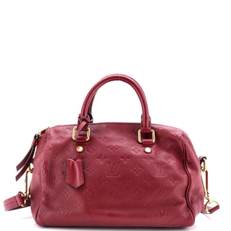 Louis Vuitton Speedy Bandouliere Bag Monogram Empreinte Leather 25