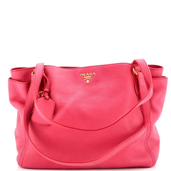 Prada Side Pocket Tote Vitello Daino Medium