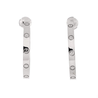 Cartier Love Hoop Earrings 18K White Gold Large