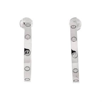 Cartier Love Hoop Earrings 18K White Gold Large
