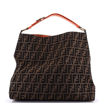 Fendi Buckle Strap Hobo Zucca Canvas Medium