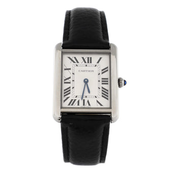 Cartier Tank Solo Quartz Watch Stainless Steel and Leather 27