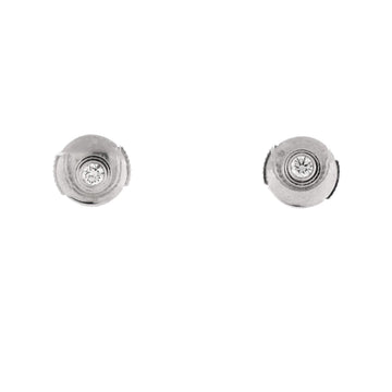 Cartier d'Amour Stud Earrings 18K White Gold with Diamonds XS