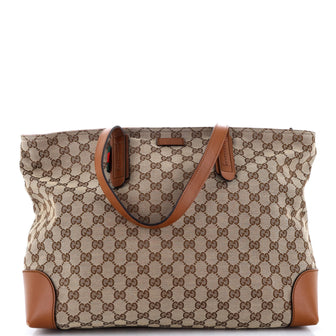 Gucci Original Zip Tote GG Canvas Large