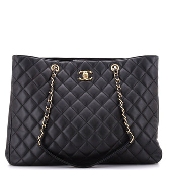Chanel Classic CC Shopping Tote Quilted Calfskin Large