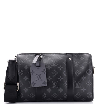 Louis Vuitton Keepall Bandouliere Bag Reverse Monogram Eclipse Canvas 25