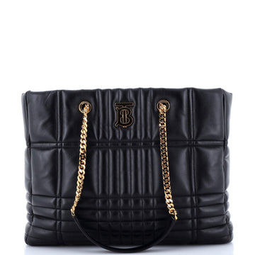 Burberry Lola Shopping Tote Quilted Lambskin Medium