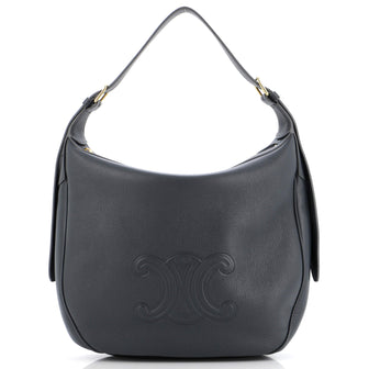 Celine Heloise Shoulder Bag Triomphe Embossed Leather