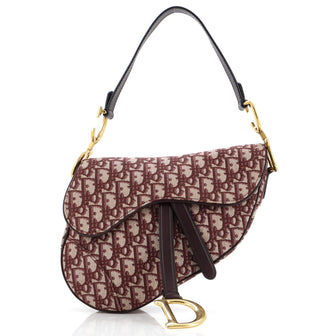 Christian Dior Saddle Handbag Oblique Canvas Medium
